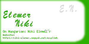 elemer niki business card
